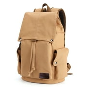 FLOLESS Canvas Backpack Men,Vintage Unisex Casual Backpack Canvas Rucksack Bookbag Satchel Hiking Backpack Travel Outdoor Shouder Bag Vintage Outdoor Rucksack Travel Day Pack