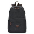 thumbnail image 1 of Canvas Backpack With USB Design Korean Portable,Black, 1 of 2