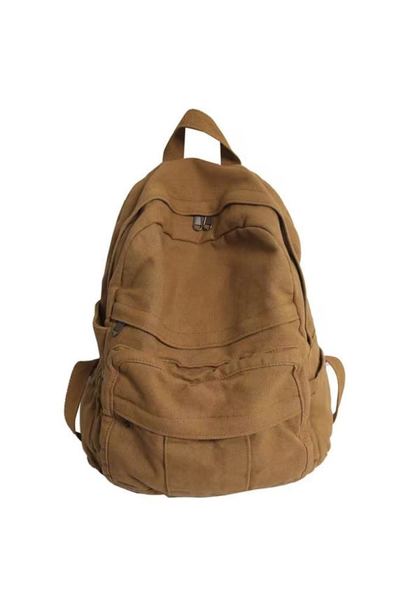 Canvas Backpack for Women & Men Retro Rucksack Basic Backpack Vintage Travel Canvas Backpack for College (Yellow One Size)