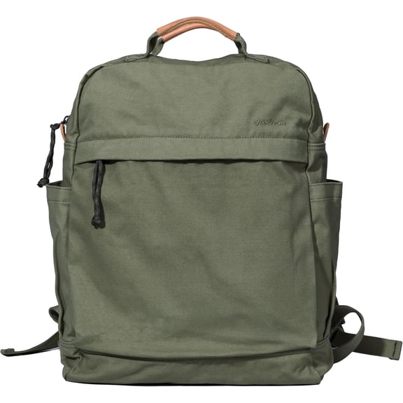 Canvas Backpack for Women  Style Zipper Bag Men's Casual Daypack Cloth Outdoor Travel Rucksack, Olive