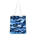 thumbnail image 1 of Canvas Bag Tote Bag Shopping Bag 16×15in Can Be Carried By Hand And Can Be Used For Daily Travel Such As Shopping And Going To Work Vector Camouflage Pattern Blue_1, 1 of 8