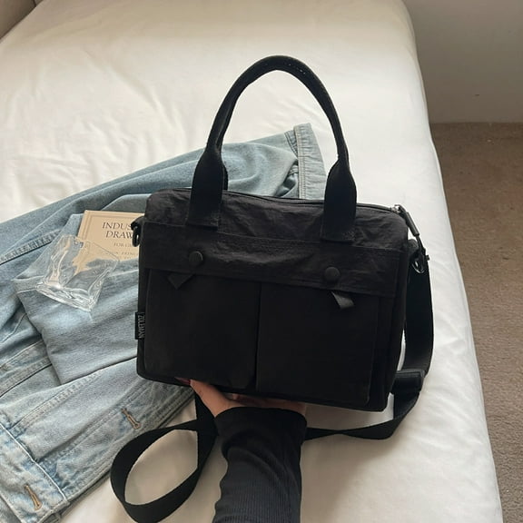 Canvas Bag for Women, Large-capacity Storage Travel Bag, Versatile Messenger Bag, Casual Tote Bag for College Students