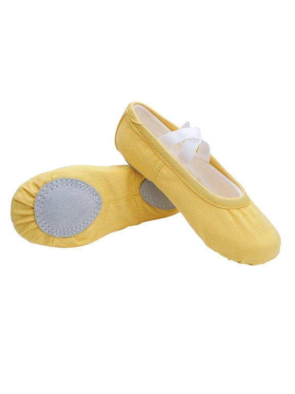 Canvas Ballet Shoes Girls Ballet Slippers No-Tie Boys Dance Shoes Dance Shoes for Toddler/Little Kid/Big Kids