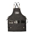 Canvas Barber Apron with Tool Pockets and Shoulder Straps, Work Apron ...