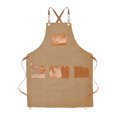 Canvas Barber Apron with Tool Pockets and Shoulder Straps, Work Apron ...