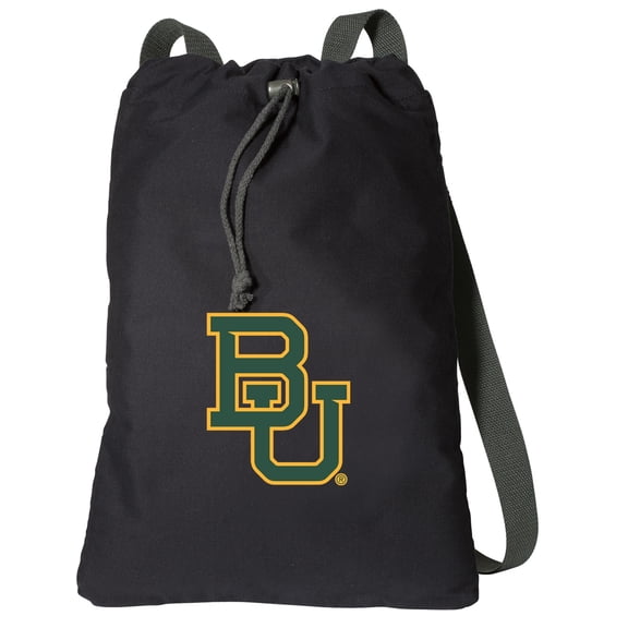 Canvas Baylor Backpack Natural Cotton Baylor University Cinch Bag Lined and with Wide Straps