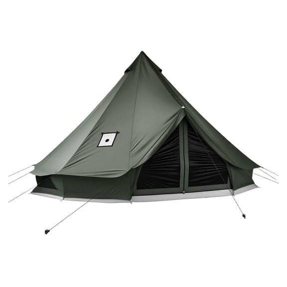 Canvas Bell Tent 13ft Yurt Tent 4 Person Camping Stove Jack Glamping Tent