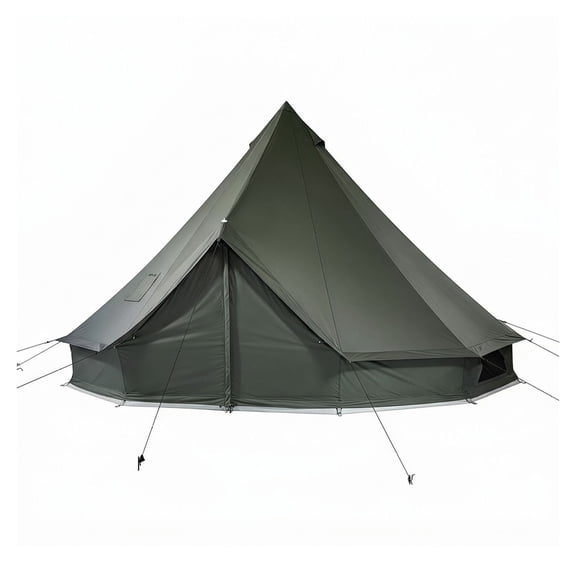 Canvas Bell Tent 9.84ft Yurt Tent for 3 Person Camping Stove Jack