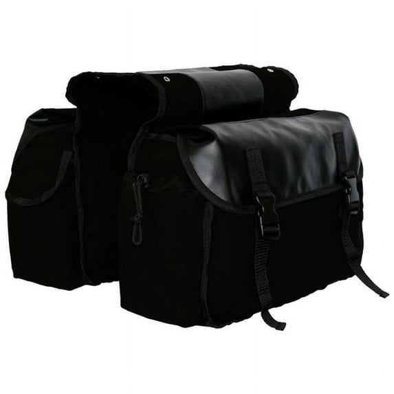 Canvas Bike Double Pannier Bags Large Pockets Pack Outdoor Portable Large Compartments Trunk Saddle Bag for Mountain Bike