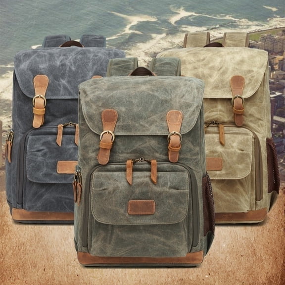 Canvas Camera Bag Multi-functional New,Gray Black