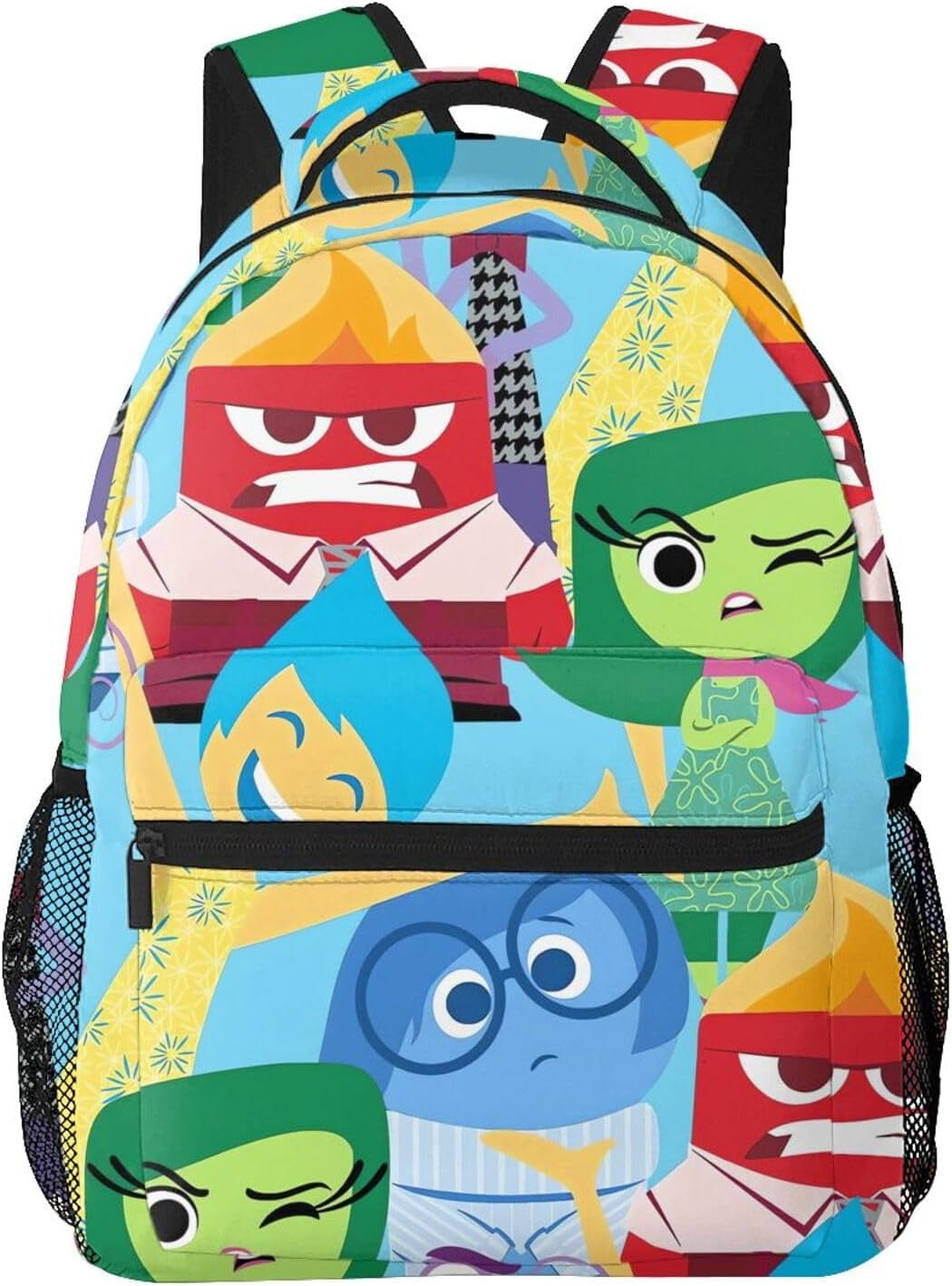 WAMLMART Canvas Casual Backpacks Anime Inside Out Backpack Lightweight Funny Daypack Travel Bags Gym Daypack