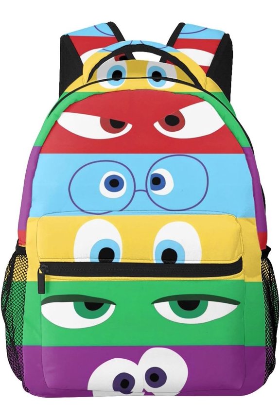 Canvas Casual Backpacks Anime Inside Out Backpack Lightweight Funny Daypack Travel Bags Gym Daypack