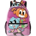 thumbnail image 1 of Canvas Casual Backpacks Anime The Amazing World of Gumball Backpack Lightweight Funny Daypack Travel Bags Gym Daypack, 1 of 7