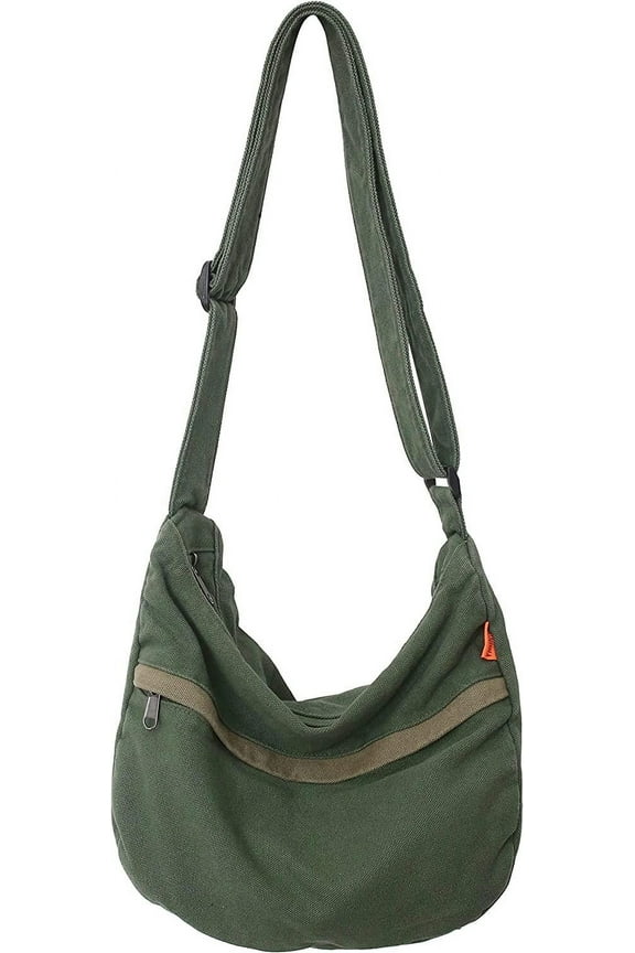 Canvas Casual Messenger Bag Hobo Crossbody Bag Canvas Shouder Tote Handbag for Women and Men