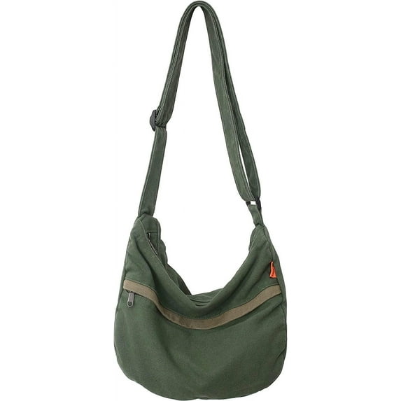 Canvas Casual Messenger Bag Hobo Crossbody Bag Canvas Shouder Tote Handbag for Women and Men