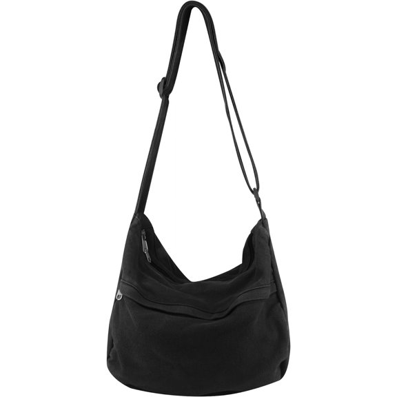 Canvas Casual Messenger Bag Hobo Crossbody Bag Canvas Shouder Tote Handbag for Women and Men