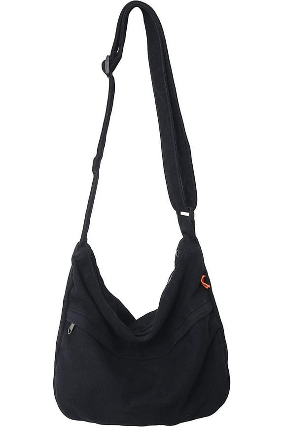 Canvas Casual Messenger Bag Hobo Crossbody Bag Canvas Shouder Tote Handbag for Women and Men