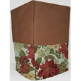thumbnail image 1 of Canvas Christmas Poinsettia Coffee Maker Cover by Penny's Needful Things (Chocolate Brown), 1 of 2