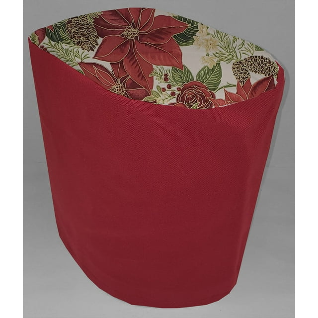 Canvas Christmas Poinsettia Cover Compatible with Keurig Coffee Maker by Penny's Needful Things (Burgundy, K10 / K15 / B31 Mini Keurig)
