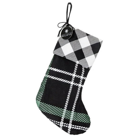 Canvas Christmas Stocking Believe
