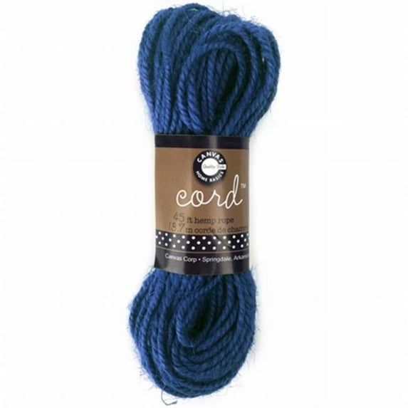 Canvas Corp CRD-2126 Hemp Rope 45'/Pkg-Dark Blue