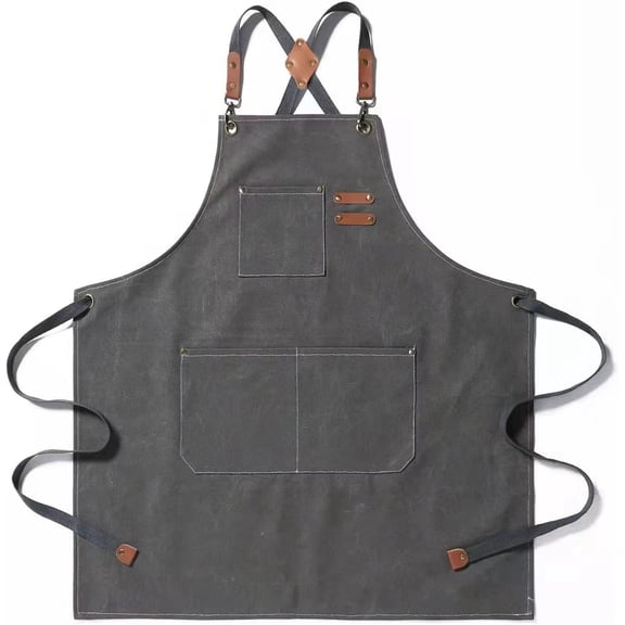 Canvas Cross Back Chef Cotton for Men Women with Large Pockets