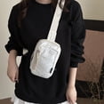 thumbnail image 1 of Canvas Crossbody Bag for Women and Men, Simple Lightweight Shoulder Bag with Adjustable Strap, Compact Fanny Pack for Outdoor Travel, Commuting and Everyday Carry, 1 of 8