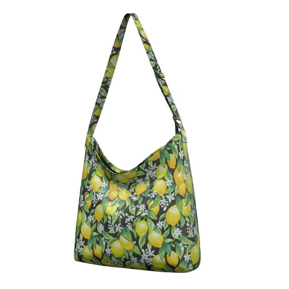 Canvas Crossbody Bag for Women and Men Lightweight Large Boho Tote Shoulder Bag Adjustable Strap Trippy Design Travel Work Casual Daypack
