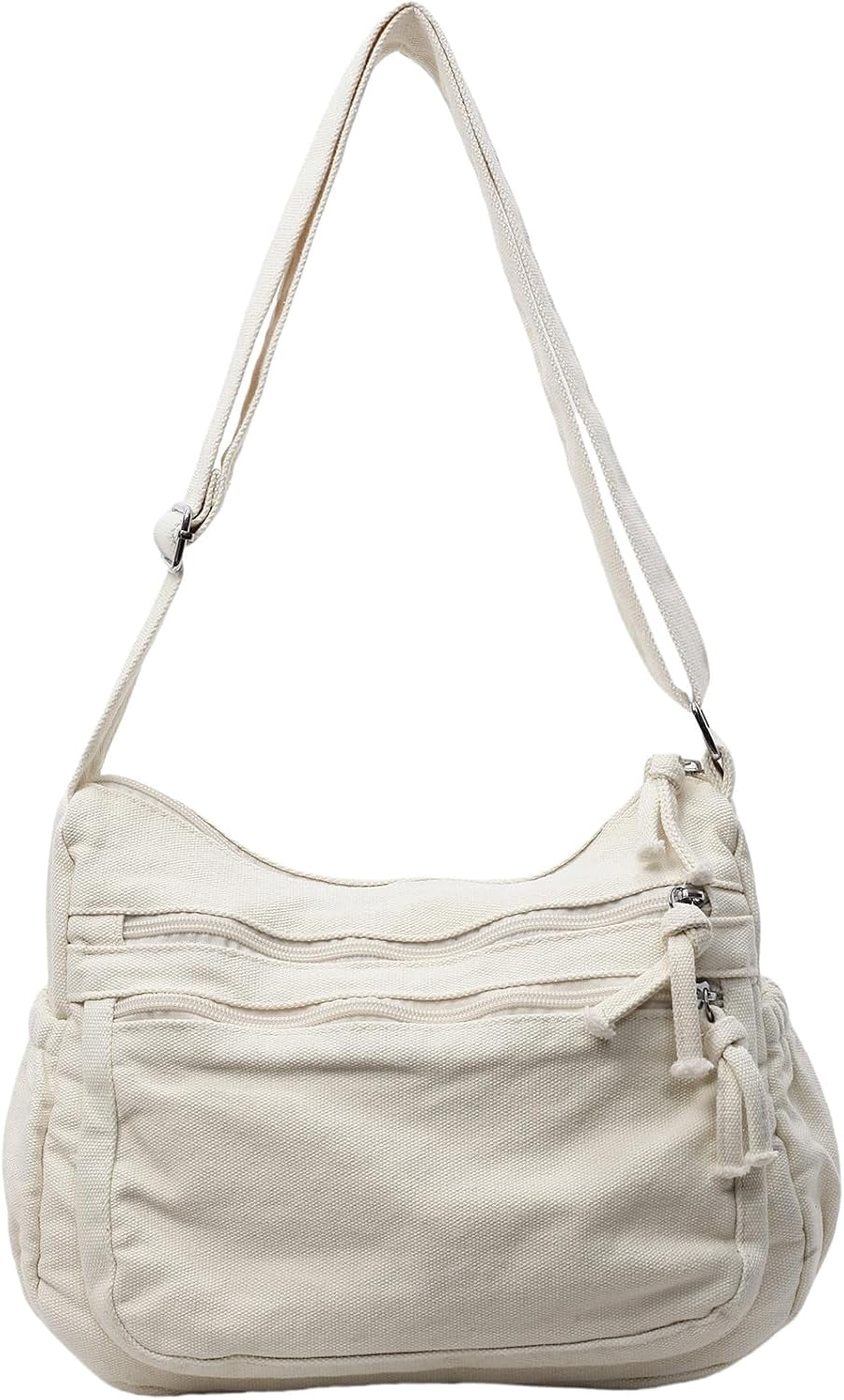 Canvas Crossbody Bags for Women Men Tote Shoulder Purses with Zipper Pockets Women's Messenger Handbags Purse
