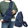 thumbnail image 1 of Canvas Crossbody Chest Bag Sling Backpack for Men and Women Hiking Travel, 1 of 6