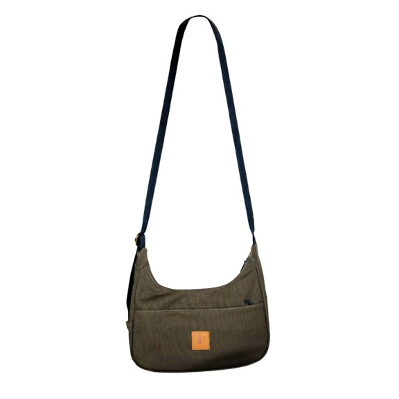 Canvas Crossbody Crescent Bag - Crescent Shoulder Bag