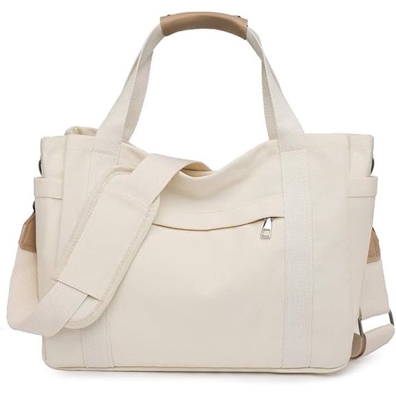 Canvas Crossbody Tote Bag for Women Laptop Work Handbag  Messenger Bag Travel Cute Aesthetic Tote Bag Purse