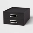 thumbnail image 1 of Canvas Desk Drawer Organizer Black - Office Supplies & Desk Organization, Polyester Canvas, 6" H x 13" D x 9.875" W, 1 of 3