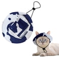 thumbnail image 1 of Canvas Dog Bucket Sun Hat with Ear Holes & Adjustable Neck Strap, Breathable Outdoor Beach Travel Hat for Small Medium Dogs & Cats (Grey-L), 1 of 4