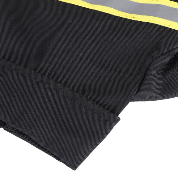 Canvas Dog Firefighter Costume Set with Hat - Reflective Pet Halloween Outfit
