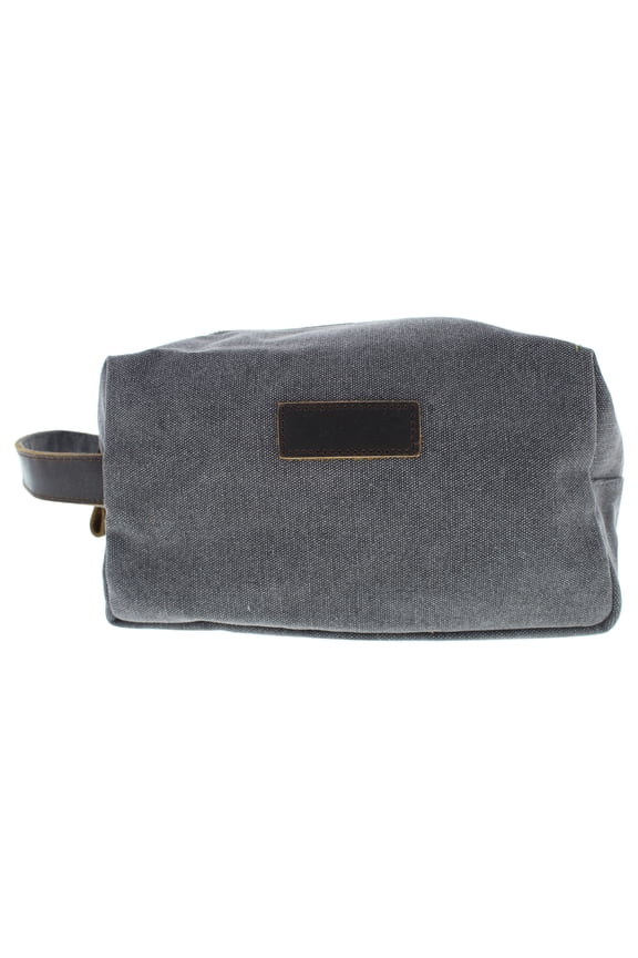 Canvas Dopp Kit Toiletry Bag - Grey by Lucky Rain for Men - 1 Pc Toiletry Bag