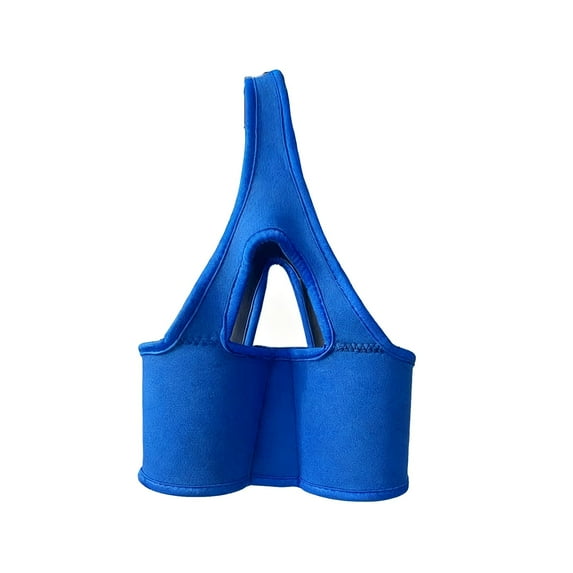 Canvas Double Cup Beverage Holder for Coffee and Tea, Hands-Free Carrying Cup Sleeve for Sports, Camping, and Outdoor Activities, Portable Multi-Functional Cup Bag,Royal Blue