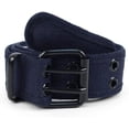 thumbnail image 1 of Canvas Double Grommet Hole Belt DURABLE UNISEX MADE WITH 100% COTTON (Navy Blue, Large), 1 of 1
