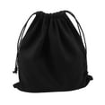 thumbnail image 1 of Canvas Drawstring Pouches, Canvas Fabric, Cloth Dust Bags for Storage, Packing, Black, 1 of 9
