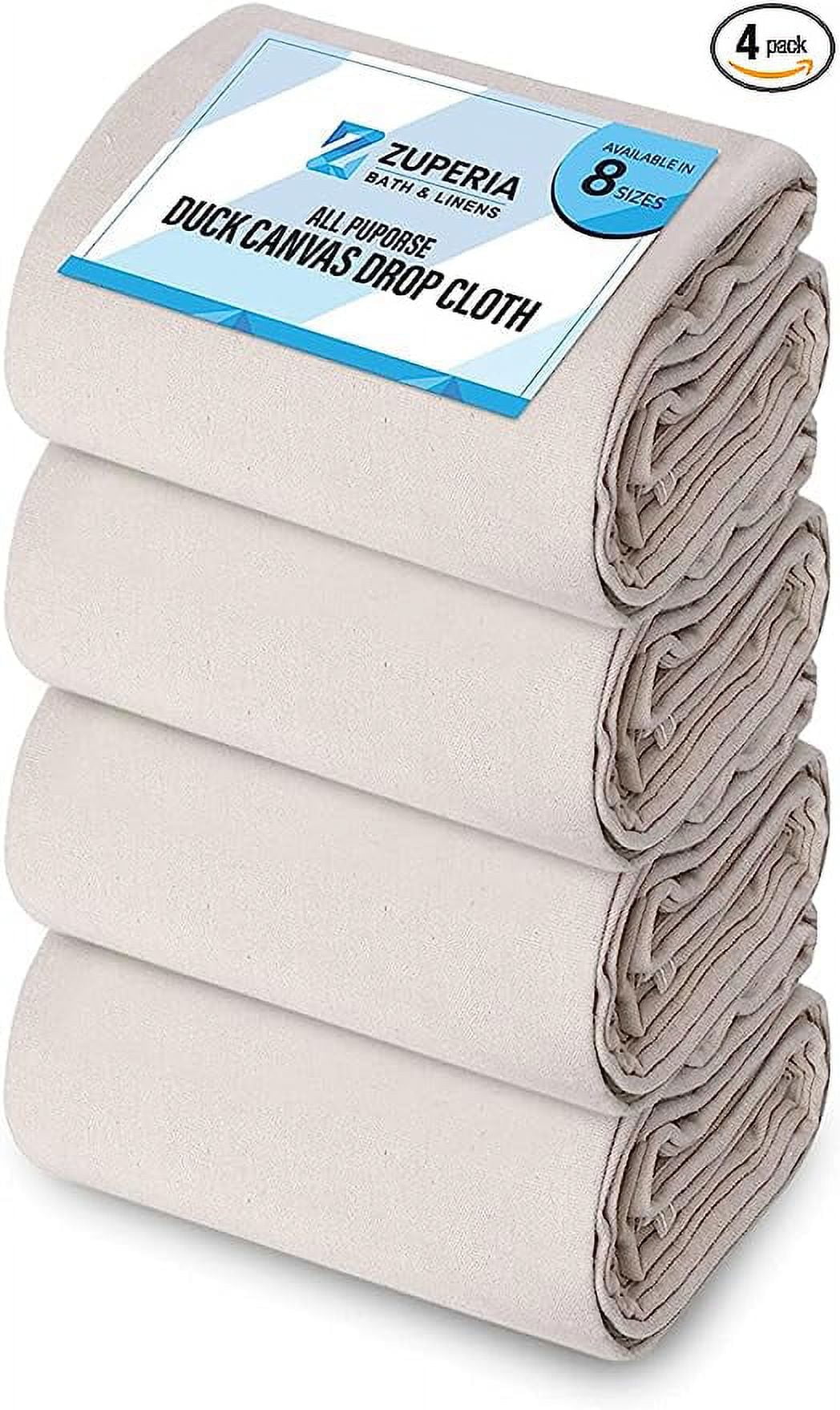 Canvas Drop Cloth for Painting (Size 4 x 15 feet Pack of 4) Pure