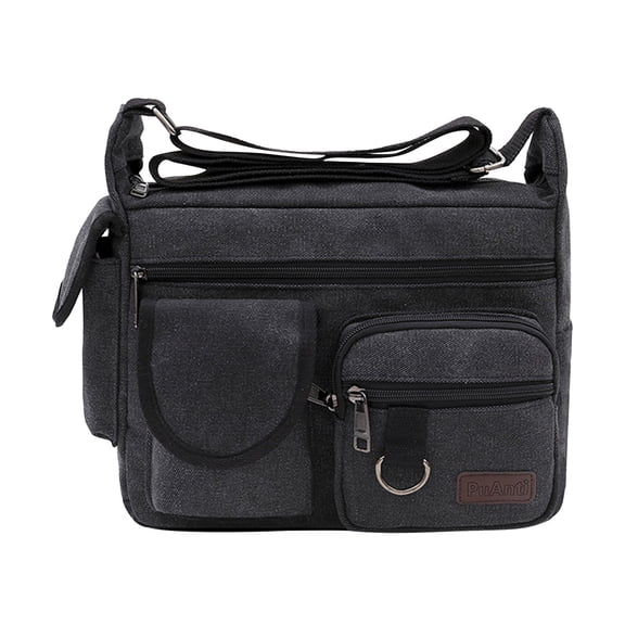 Canvas Electrician Tool Bag, Multifunctional Portable Hand Tool Storage Carry Bag for Work, School, Crossbody Messenger Bag and Backpack