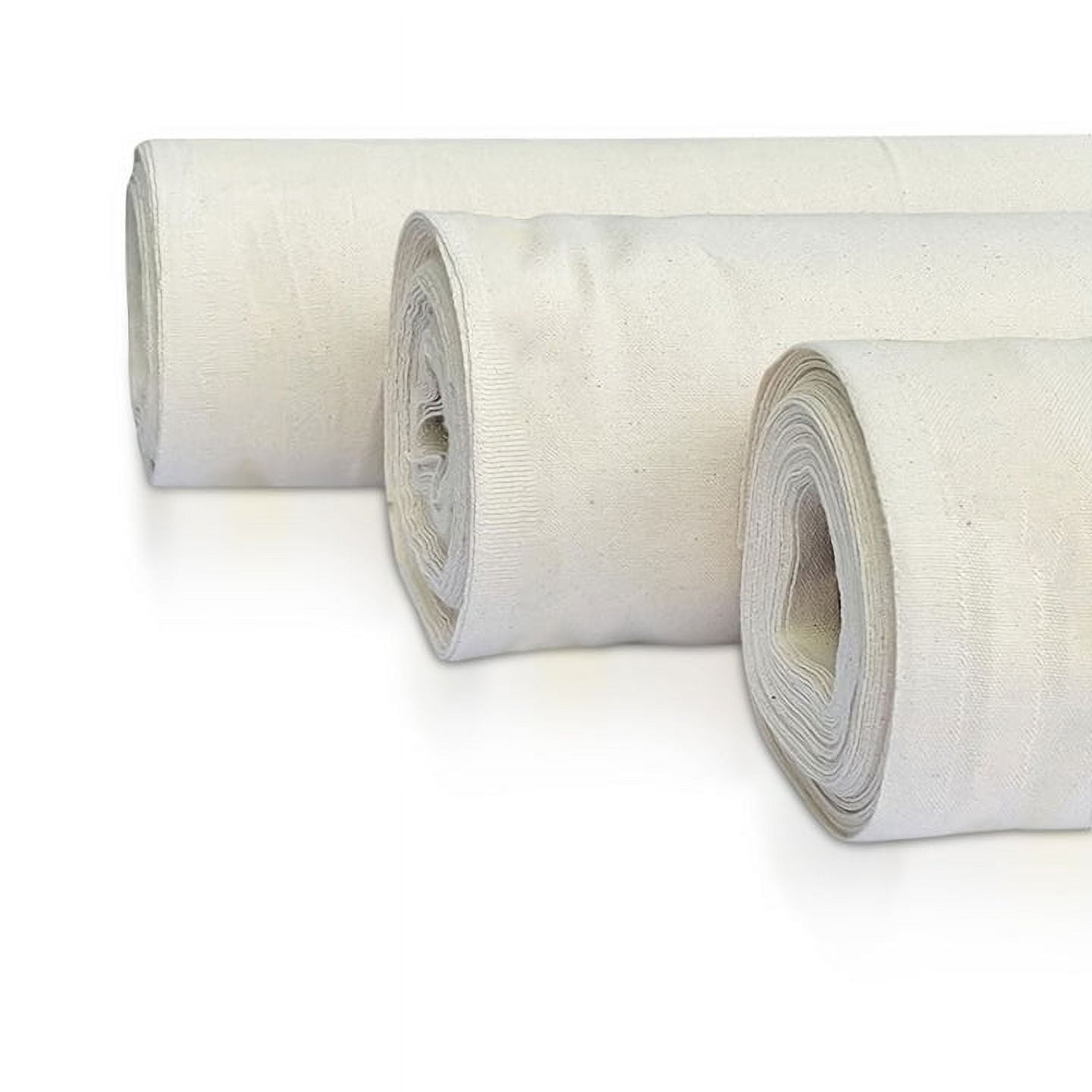 FabricLA | Canvas Fabric Roll | 62" Wide 10oz Cotton Canvas Fabric by The Yard | Premium Duck Cloth for Painting, Upholstery, & Crafts - Natural Color