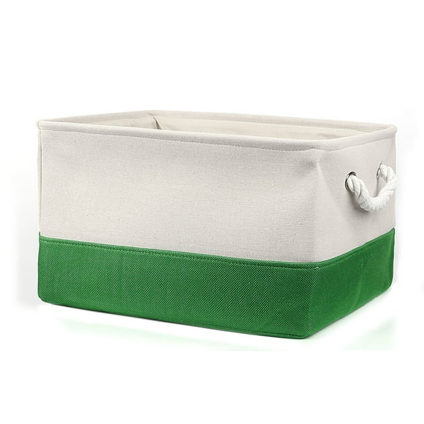 Canvas Fabric Storage Bins Basket Toys Organizer with Dual Handles