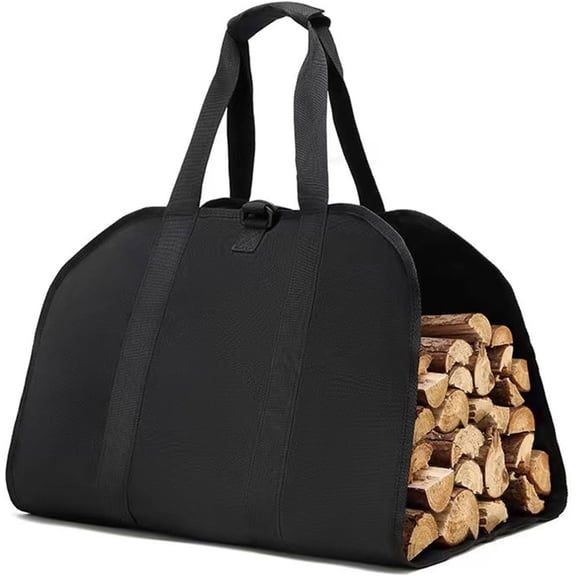 Canvas Firewood Carrier Handling Woods Bag Log Carrier For Firewood Holder Portable Wood Carrying Sling Log Tote Collection Bag For Camping, Stove, Fireplace