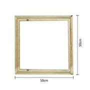 Canvas Float Frames, Natural Wood Grain Frame for Finished Canvases, Vertical & Horizontal Wall Hanging Large Frame with Adhesive for Canvas Paintings