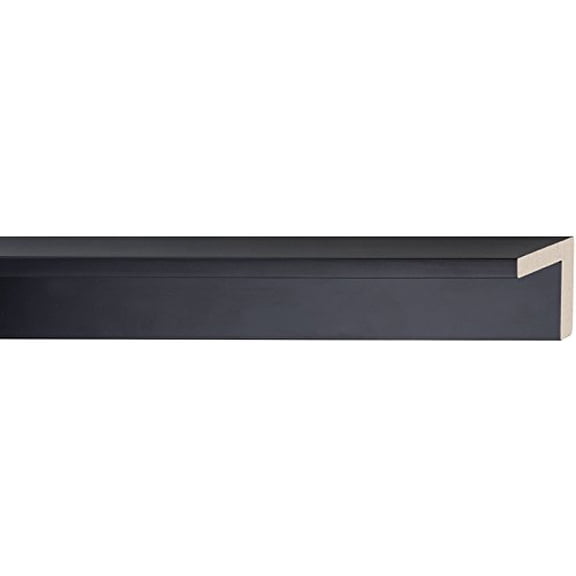 Canvas Floater Frame Moulding (Wood) 18Ft Bundle - Contemporary Black Finish - 1.6875" Width - 1