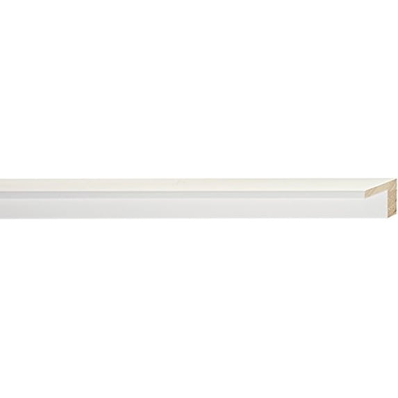 Canvas Floater Frame Moulding (Wood) 18Ft Bundle - Contemporary White Finish - 1" Width - 1" Rabbet