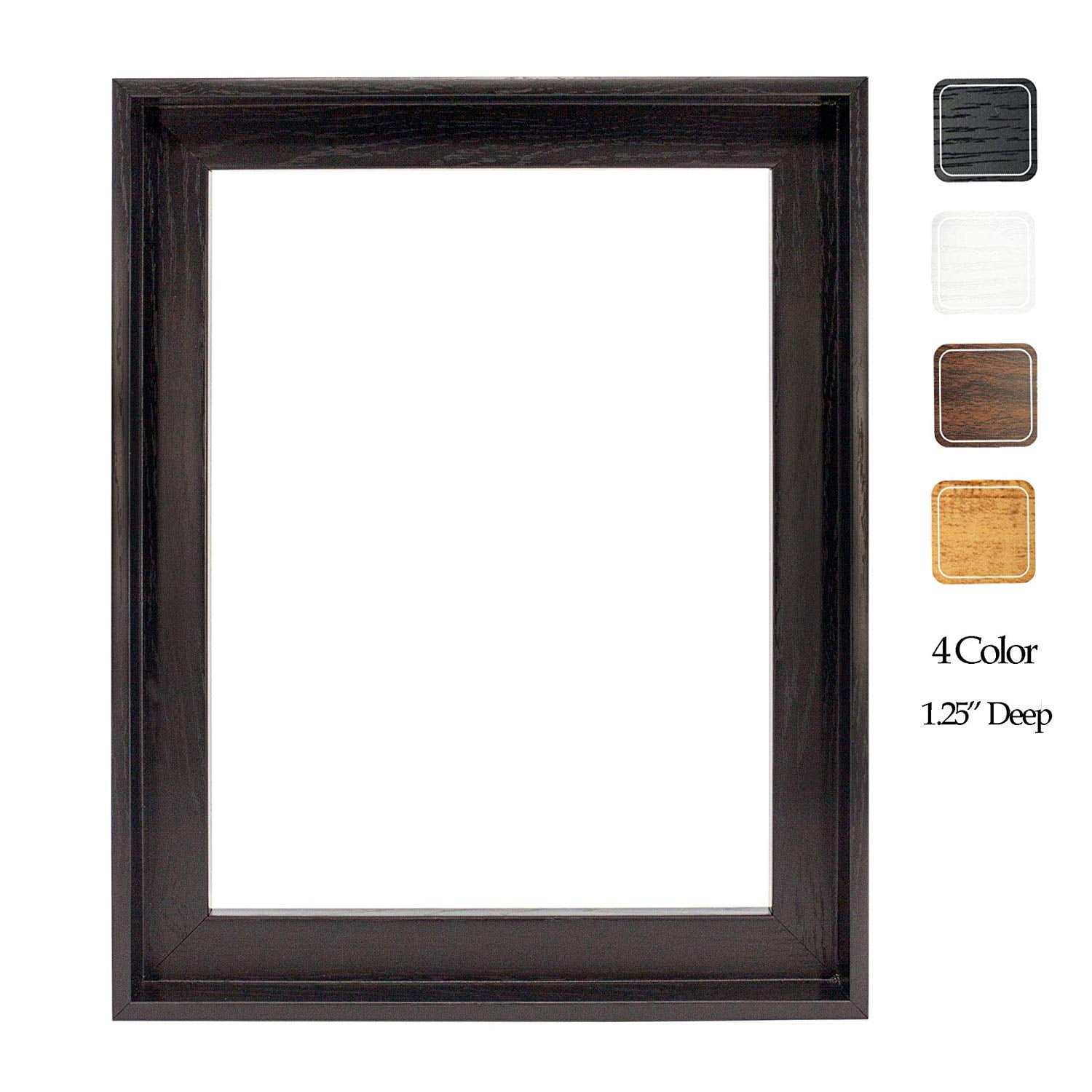 Floating Frame for 10x14 Inch Canvas Frame 1-1/4" Deep, (4 Color) Picture Art Wall Decor, Black Frame
