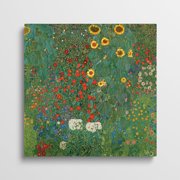 Canvas Gallery Wrap - Farm Garden With Sunflowers, 1905-06