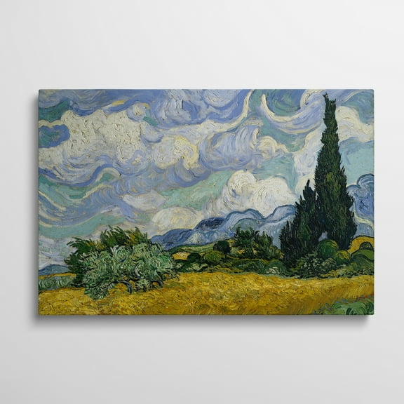 Canvas Gallery Wrap - Wheat Field With Cypresses, June-July 1889 (Metropolitan Museum Of Art, NYC)